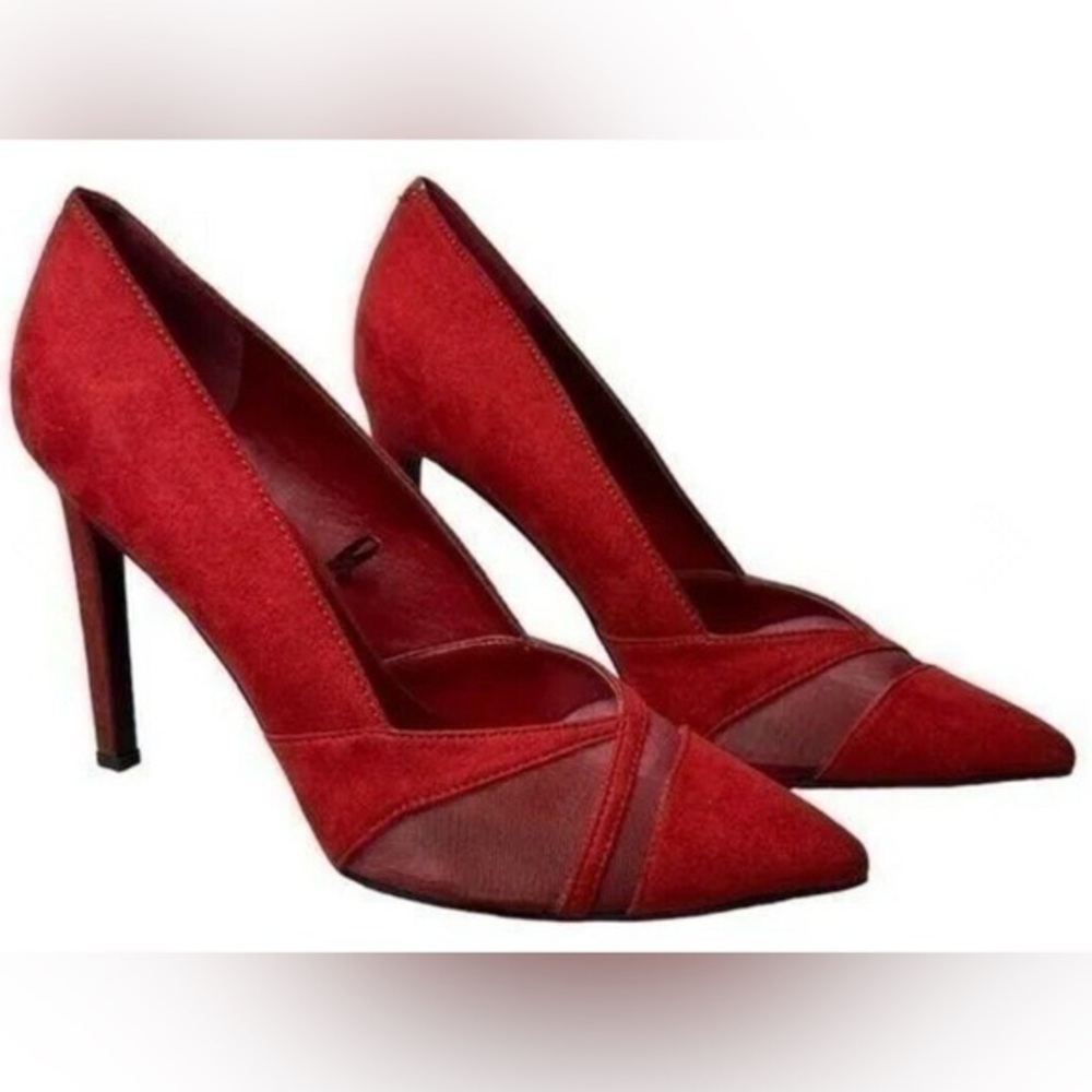 NEW NINE WEST Treasure 2 Womens Dark Red Pointy Toe High Heel Dress Pump Size 8